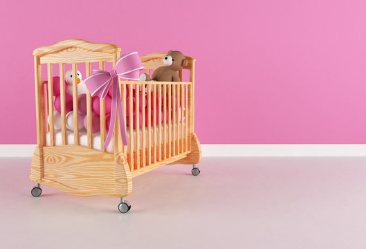 Crandle for baby girl