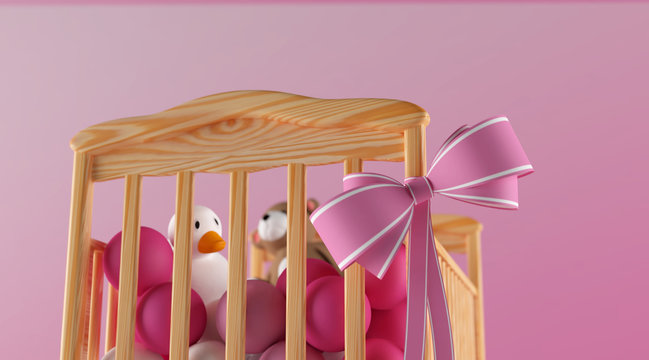 Crandle for baby girl