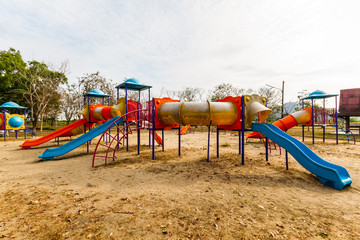 Playground equipment in the park