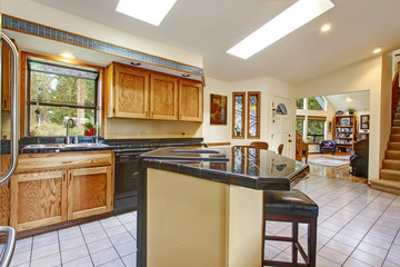Kitchen design. Countrysida house