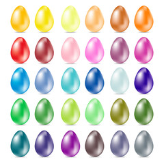 color easter eggs - vector illustration