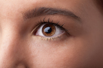 Obraz premium Portrait of a pretty girl close up eye