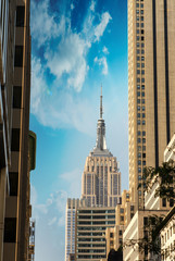 NEW YORK - MAY 21, 2013: Empire State Building skyscraper, symbo