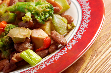 Cassoulet with pork sausage