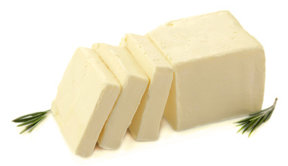 Tasty butter isolated on white