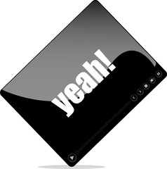 Video media player for web with yeah words