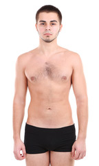 Fototapeta premium Handsome young man isolated on white