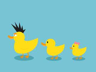 Ducks family