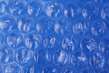 Color plastic bubble packing material, close-up