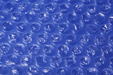 Color plastic bubble packing material, close-up