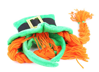 Saint Patrick day hat, isolated on white