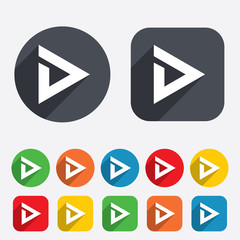 Arrow sign icon. Next button. Navigation symbol