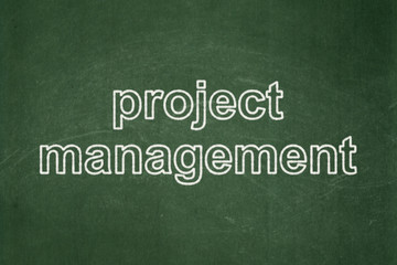 Obraz premium Business concept: Project Management on chalkboard background