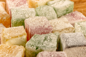 delicious turkish delight close-up