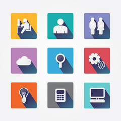 Set design concept icons and apps. Icons for web design and info