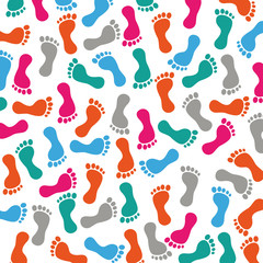 Obraz na płótnie Canvas Colored Footprints
