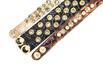 women's leather bracelets with crystals
