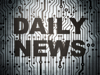 News concept: circuit board with Daily News
