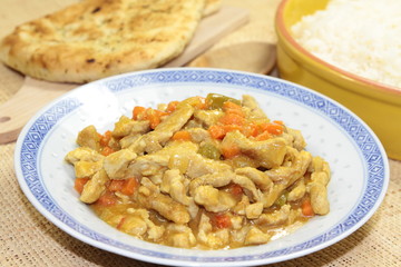 émincé de porc au curry