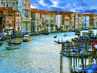 Venise, Italie - Grand Canal et immeubles historiques