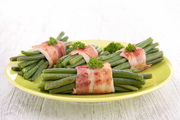 green bean and bacon