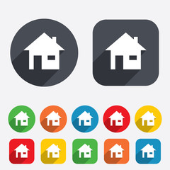 Home sign icon. Main page button. Navigation