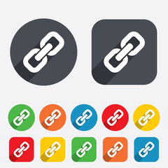 Link sign icon. Hyperlink symbol.