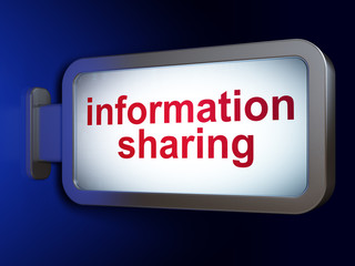 Information concept: Information Sharing on billboard background