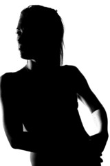 silhouette of a beautiful girl