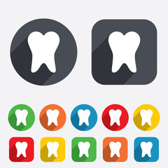 Tooth sign icon. Dental care symbol.