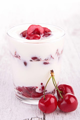 yogurt and cherry