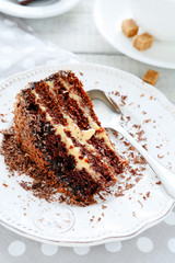 chocolate cake with caramel