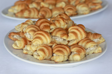 croissant bread on buffet line