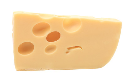 Close up of cheese slice.