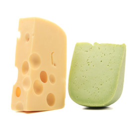 Composition various types of cheese.