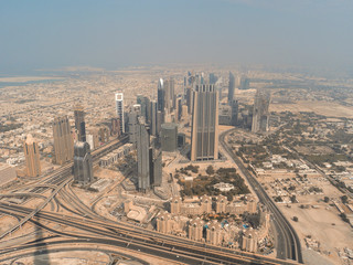 Fototapeta na wymiar Wonderful aerial view of Dubai Skyline