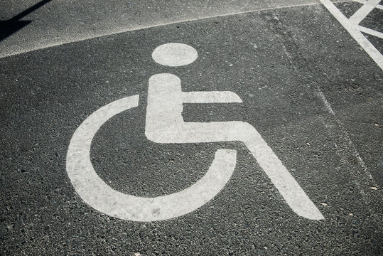 parking place for the disabled with sign