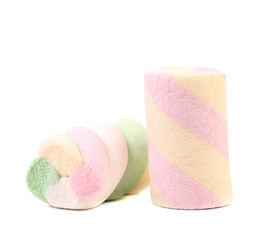 One colourful marshmallow.