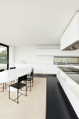 Beautiful interior of a modern villa, domestic kitchen