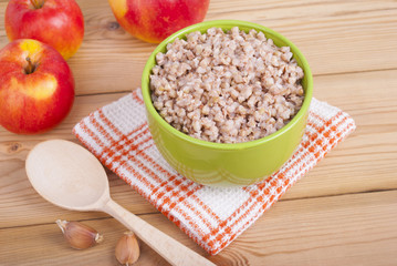 Buckwheat and apples.