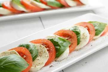 Classic caprese with mozzarella
