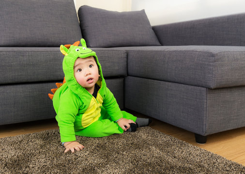 Baby with halloween party costume