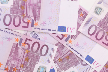 Five hundred euro banknotes.