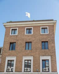Old Building with Window Air Conditioners
