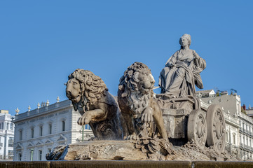 The fountain of Cibeles in Madrid, Spain.