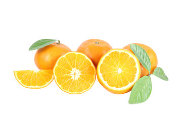 Mandarin oranges isolated.