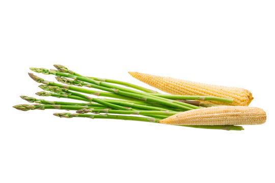 Baby corn with asparagus