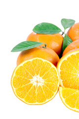 Mandarin oranges isolated.