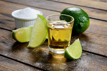 Tequila, salt and lemon