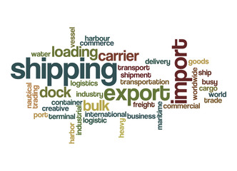 Fototapeta premium Shipping word cloud